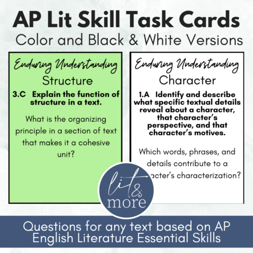 Lit & More - AP Lit Task Cards