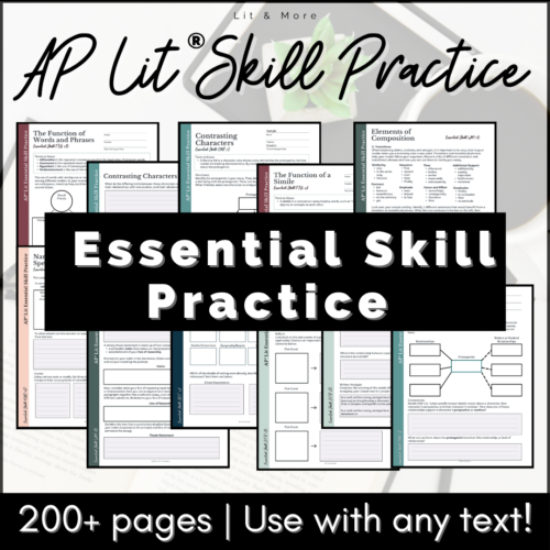 AP Lit Essential Skill Practice Cover - Lit and More