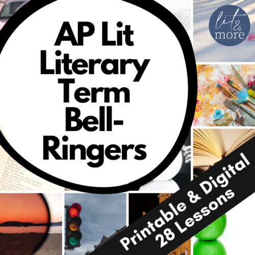 Literary Term Bell Ringers for AP Lit - Includes Definitions & Journal Prompts